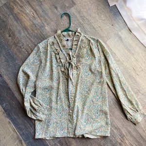 Vintage Floral Blouse